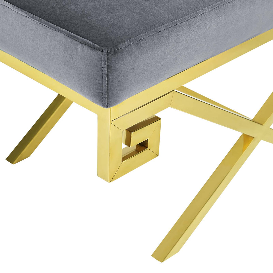 Rove Velvet Performance Velvet Bench in Gold.