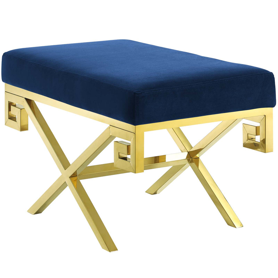 Rove Velvet Performance Velvet Bench in Gold.