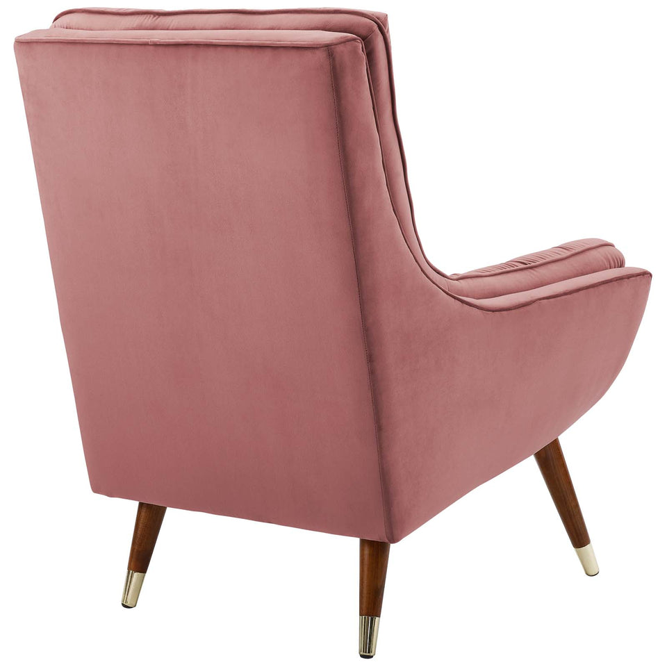 Suggest Button Tufted Performance Velvet Lounge Chair.