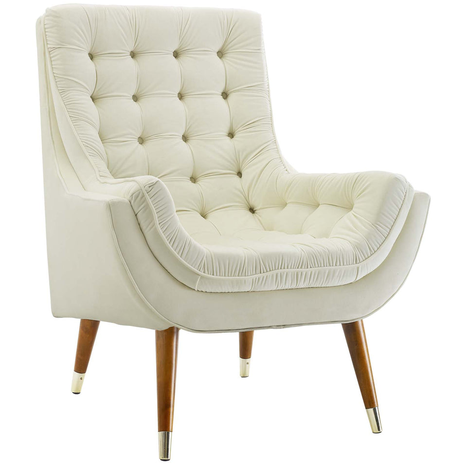 Suggest Button Tufted Performance Velvet Lounge Chair.