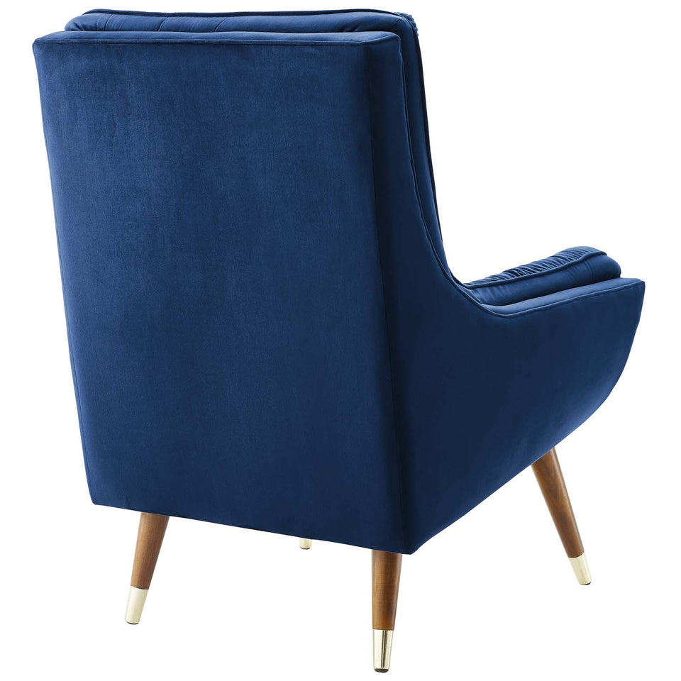 Suggest Button Tufted Performance Velvet Lounge Chair.