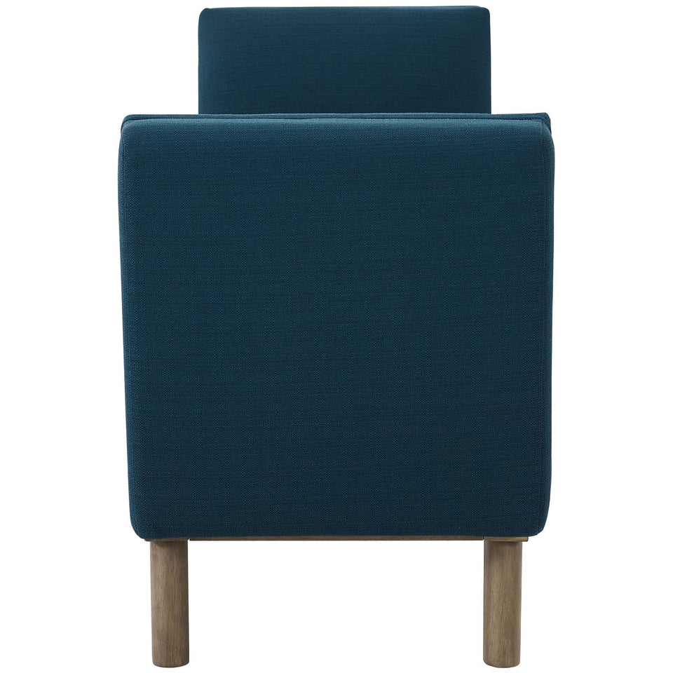 Haven Tufted Button Upholstered Fabric Accent Bench.