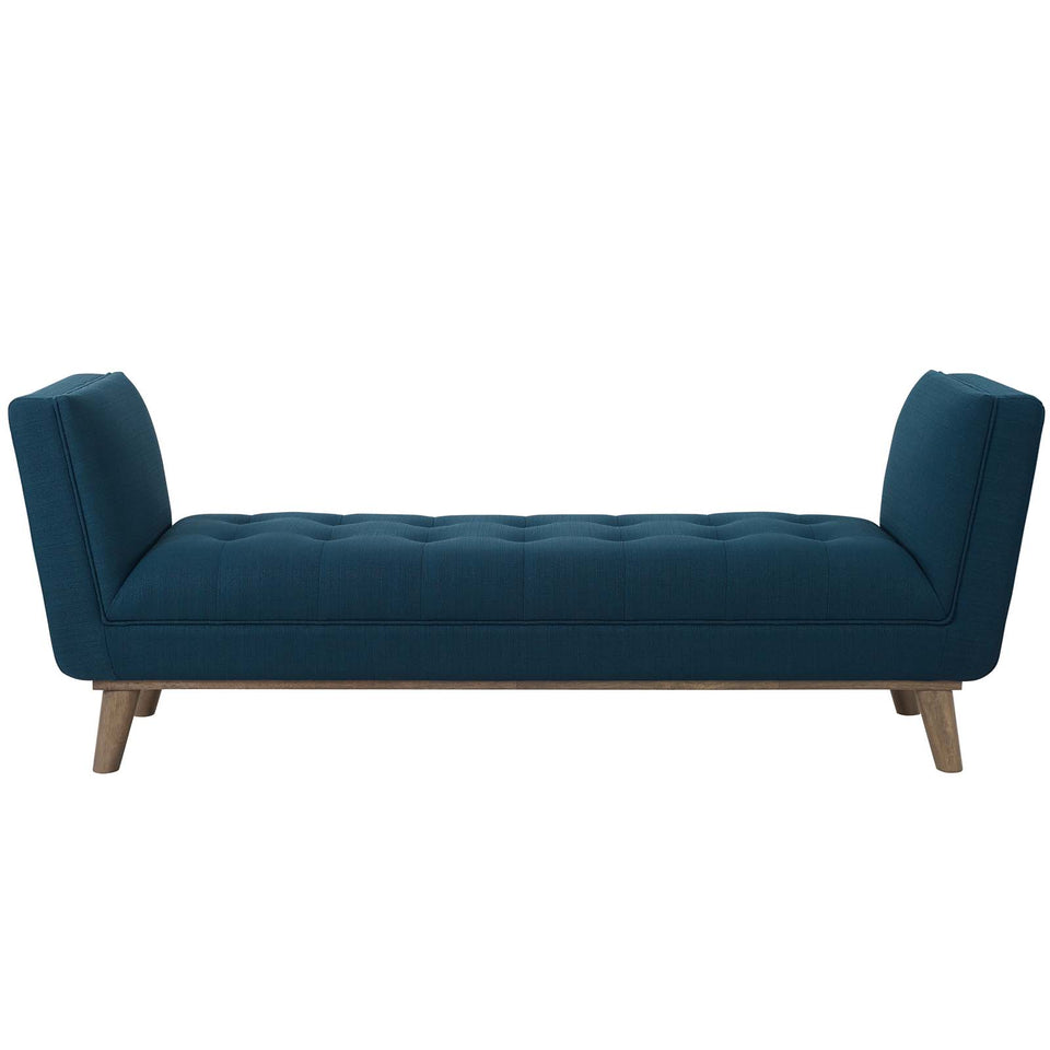 Haven Tufted Button Upholstered Fabric Accent Bench.
