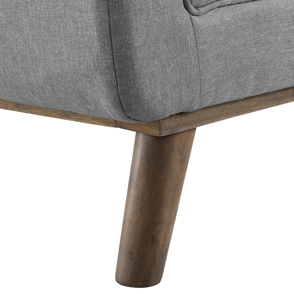 Haven Tufted Button Upholstered Fabric Accent Bench.