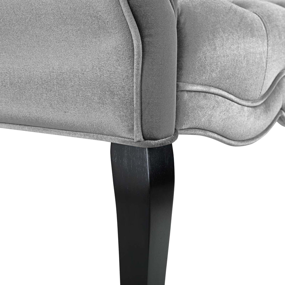 Adelia Chesterfield Style Button Tufted Performance Velvet Bench.