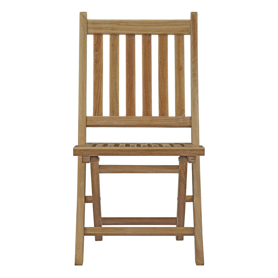 Marina 7 Piece Outdoor Patio Teak Outdoor Dining Set in Natural.