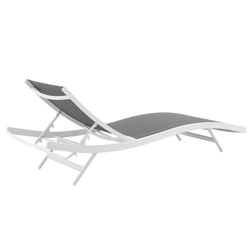 Glimpse Outdoor Patio Mesh Chaise Lounge Chair.