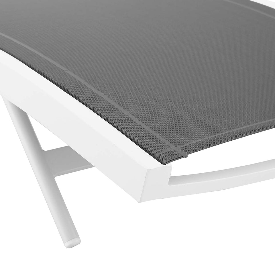 Glimpse Outdoor Patio Mesh Chaise Lounge Chair.