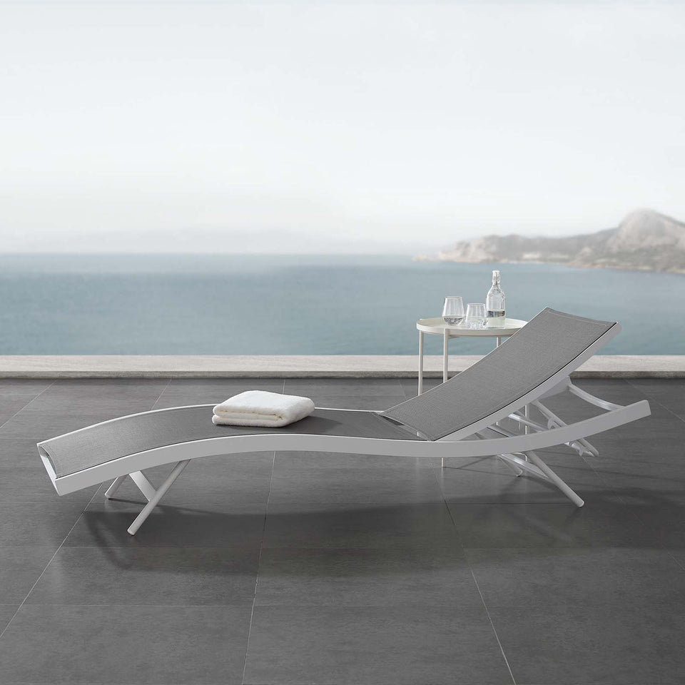 Glimpse Outdoor Patio Mesh Chaise Lounge Chair.