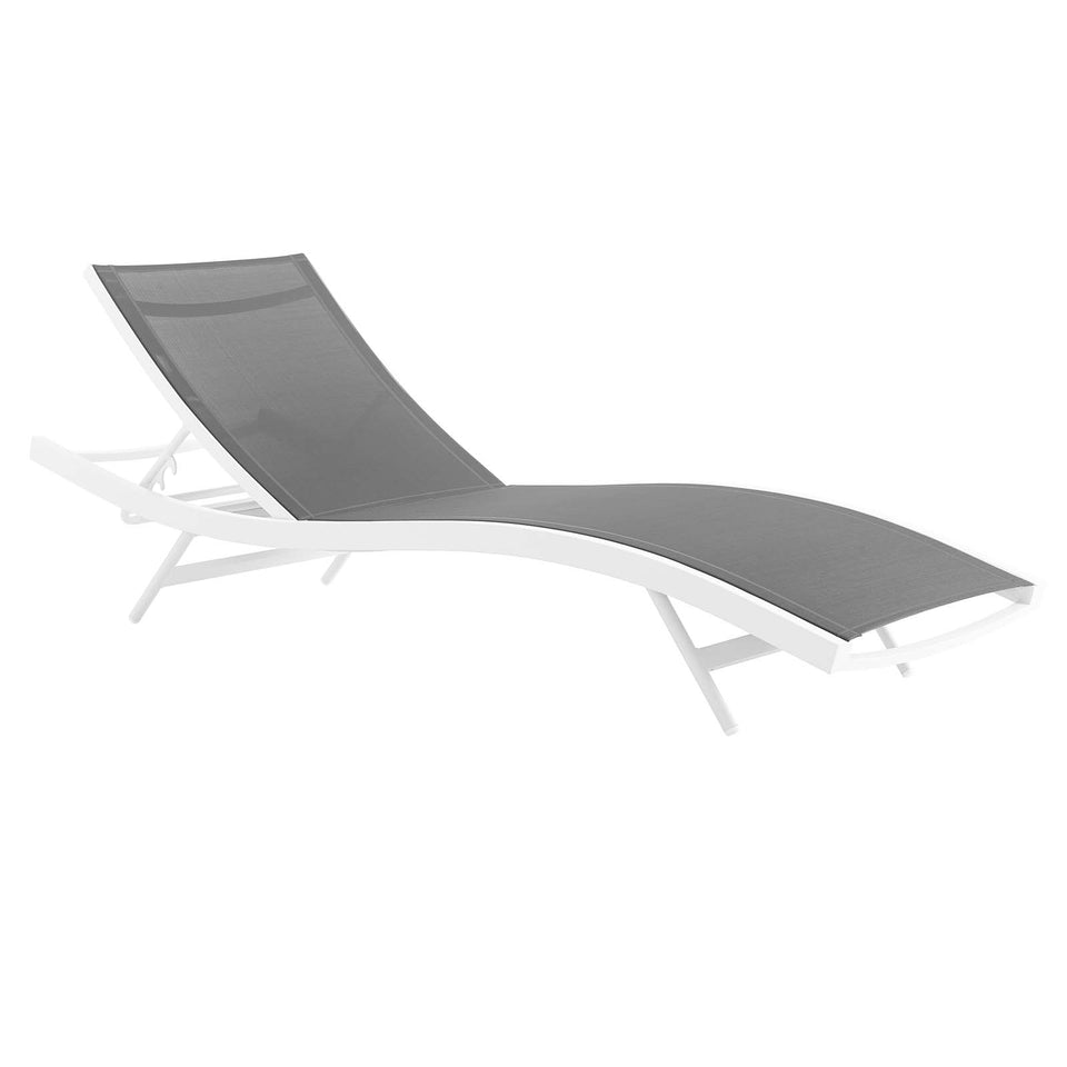Glimpse Outdoor Patio Mesh Chaise Lounge Chair.