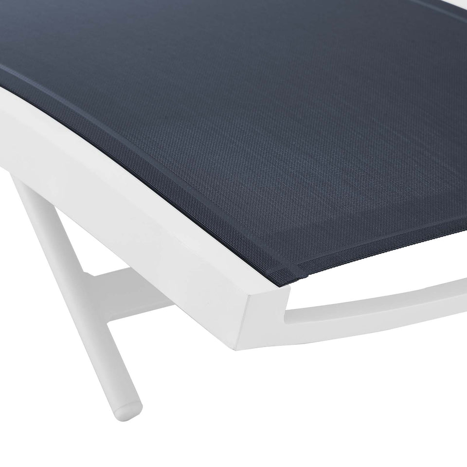 Glimpse Outdoor Patio Mesh Chaise Lounge Chair.