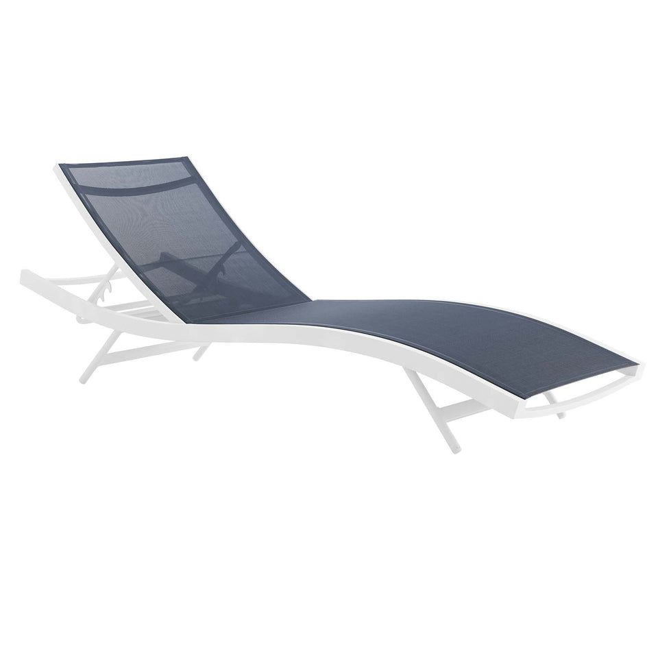 Glimpse Outdoor Patio Mesh Chaise Lounge Chair.