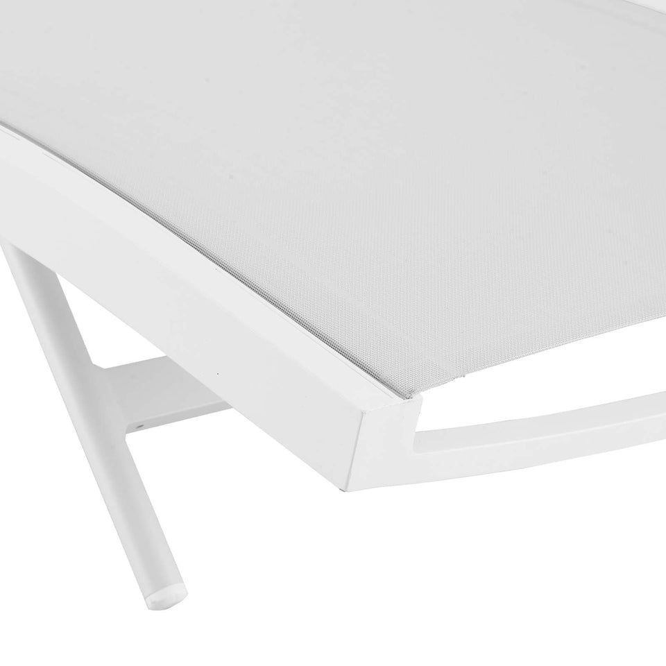 Glimpse Outdoor Patio Mesh Chaise Lounge Chair.