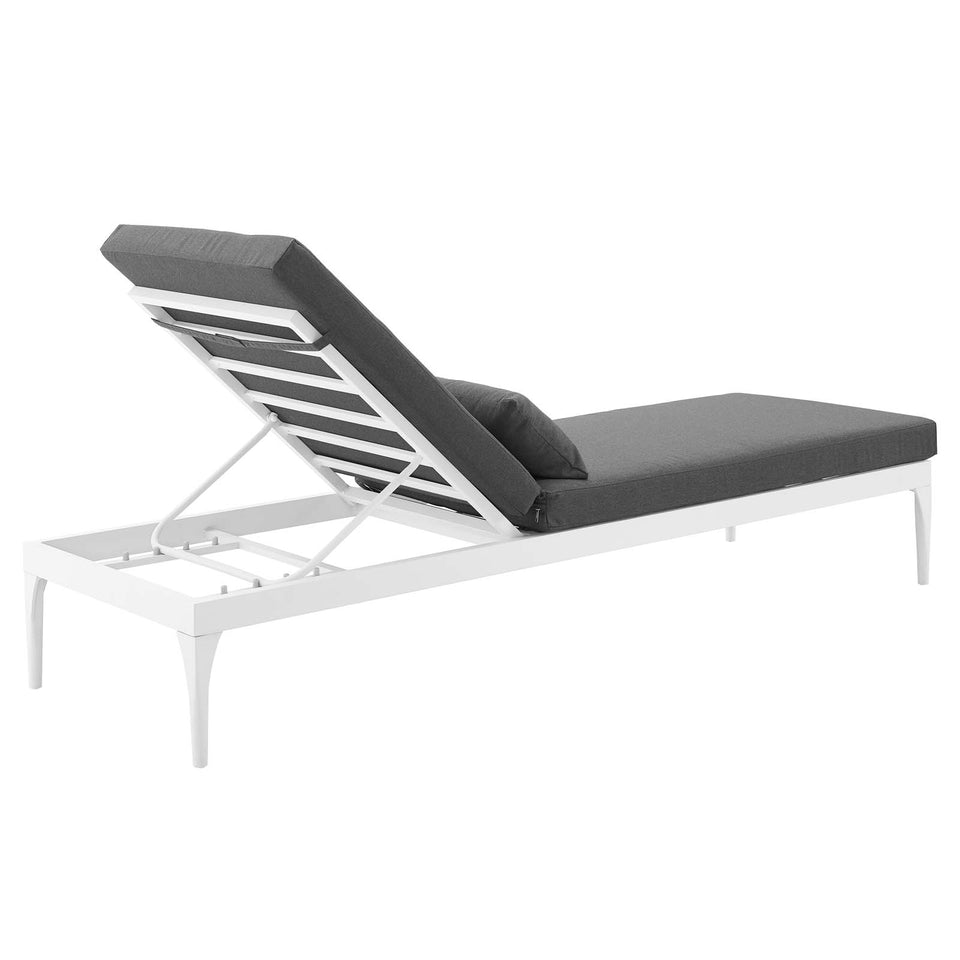 Perspective Cushion Outdoor Patio Chaise Lounge Chair.