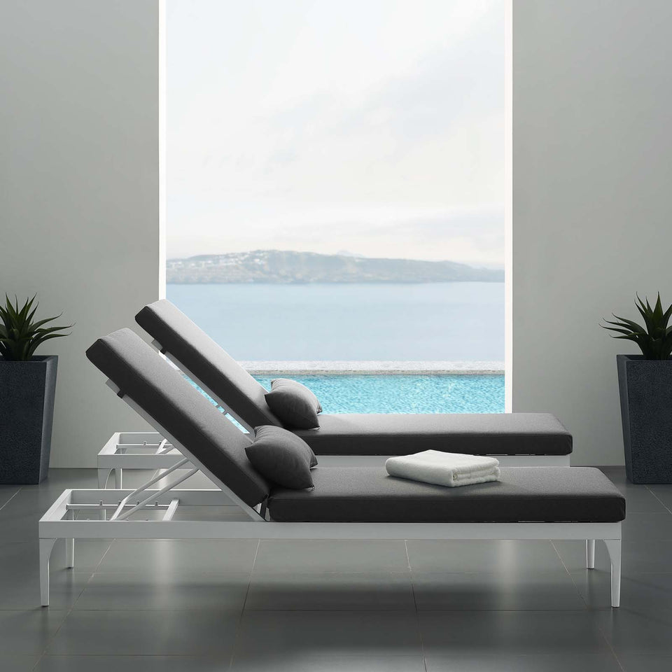 Perspective Cushion Outdoor Patio Chaise Lounge Chair.