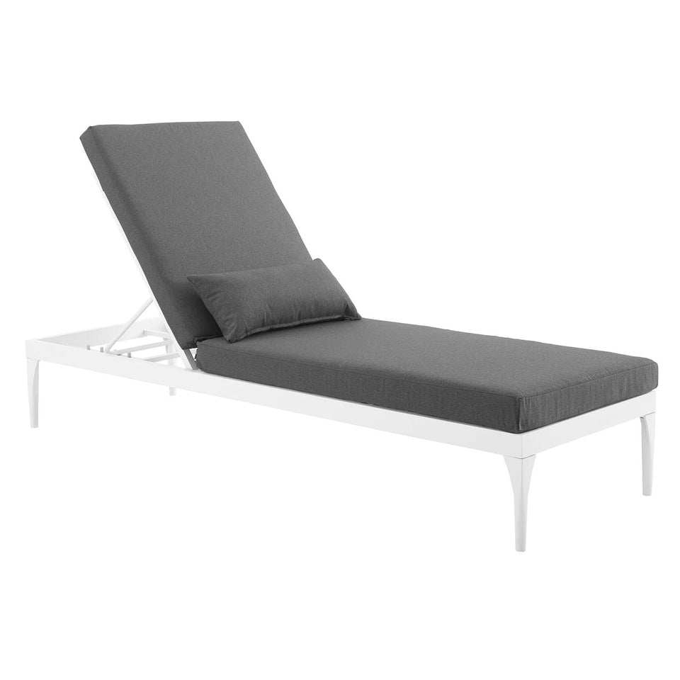 Perspective Cushion Outdoor Patio Chaise Lounge Chair.