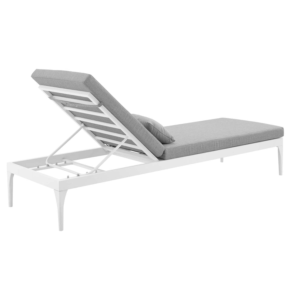 Perspective Cushion Outdoor Patio Chaise Lounge Chair.