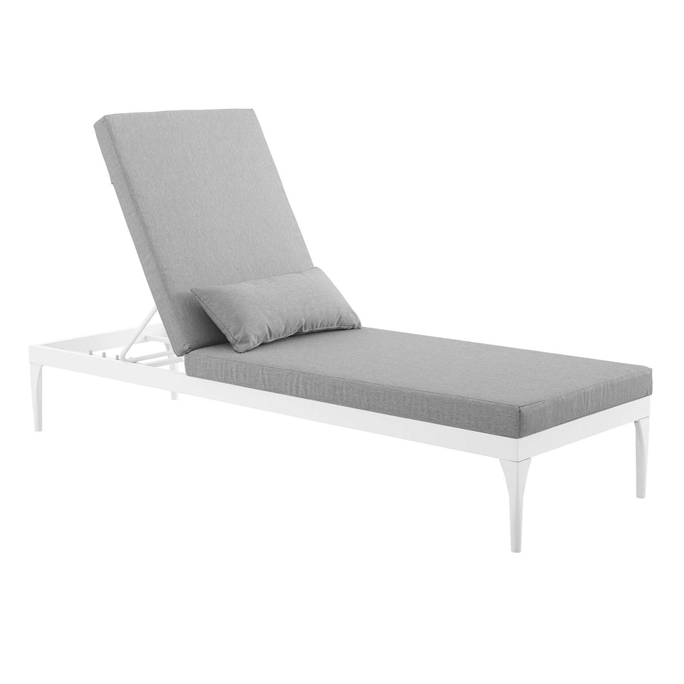Perspective Cushion Outdoor Patio Chaise Lounge Chair.