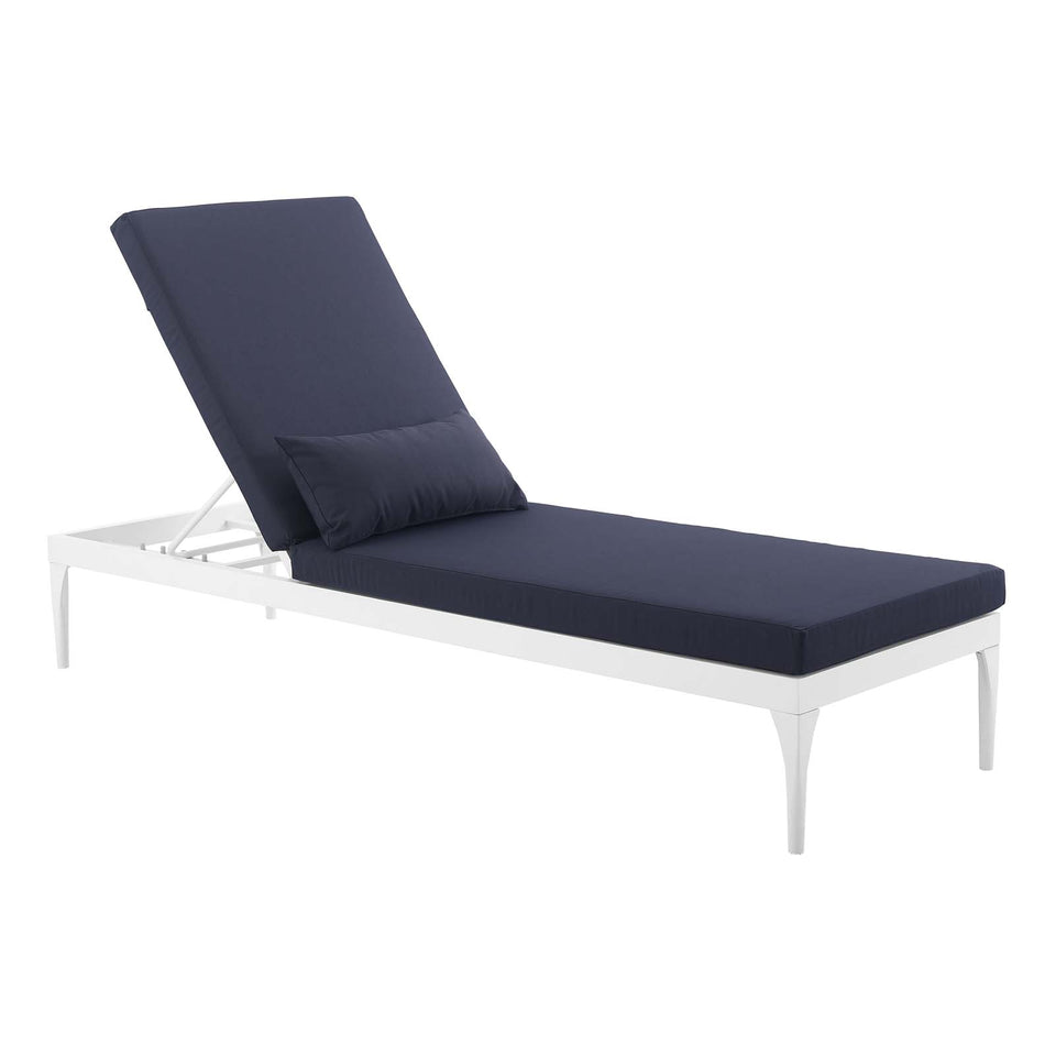 Perspective Cushion Outdoor Patio Chaise Lounge Chair.