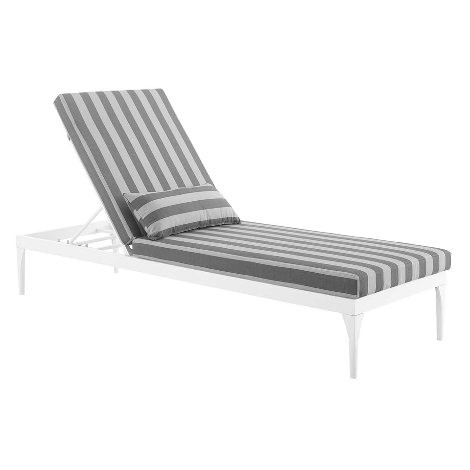 Perspective Cushion Outdoor Patio Chaise Lounge Chair.
