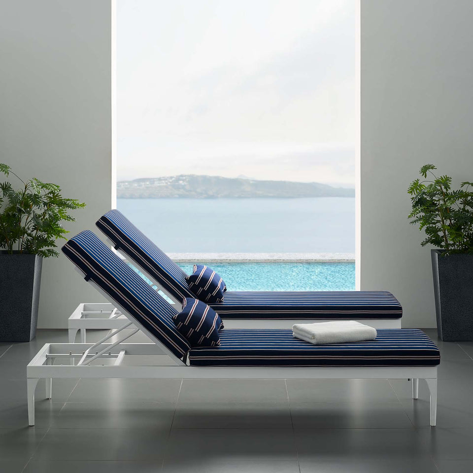 Perspective Cushion Outdoor Patio Chaise Lounge Chair.