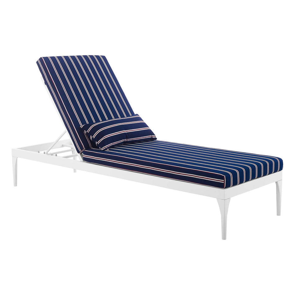 Perspective Cushion Outdoor Patio Chaise Lounge Chair.