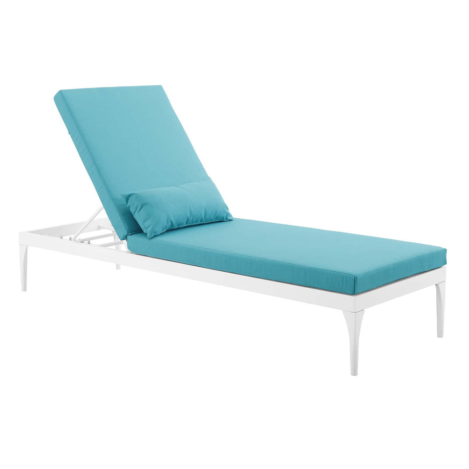 Perspective Cushion Outdoor Patio Chaise Lounge Chair.