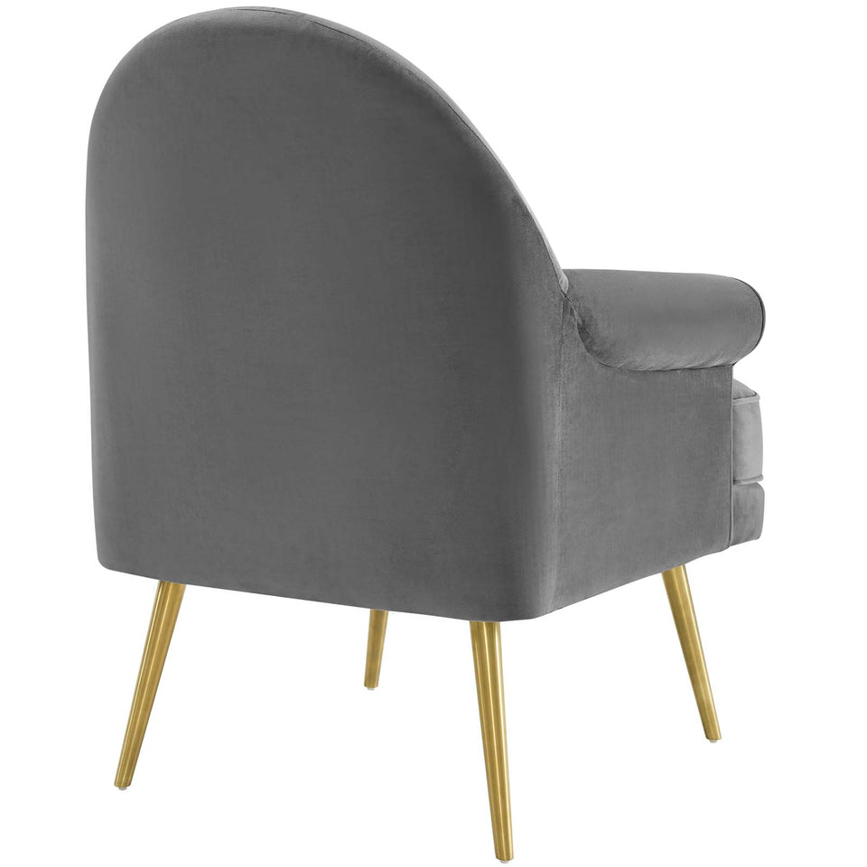 Revive Tufted Button Accent Performance Velvet Armchair.