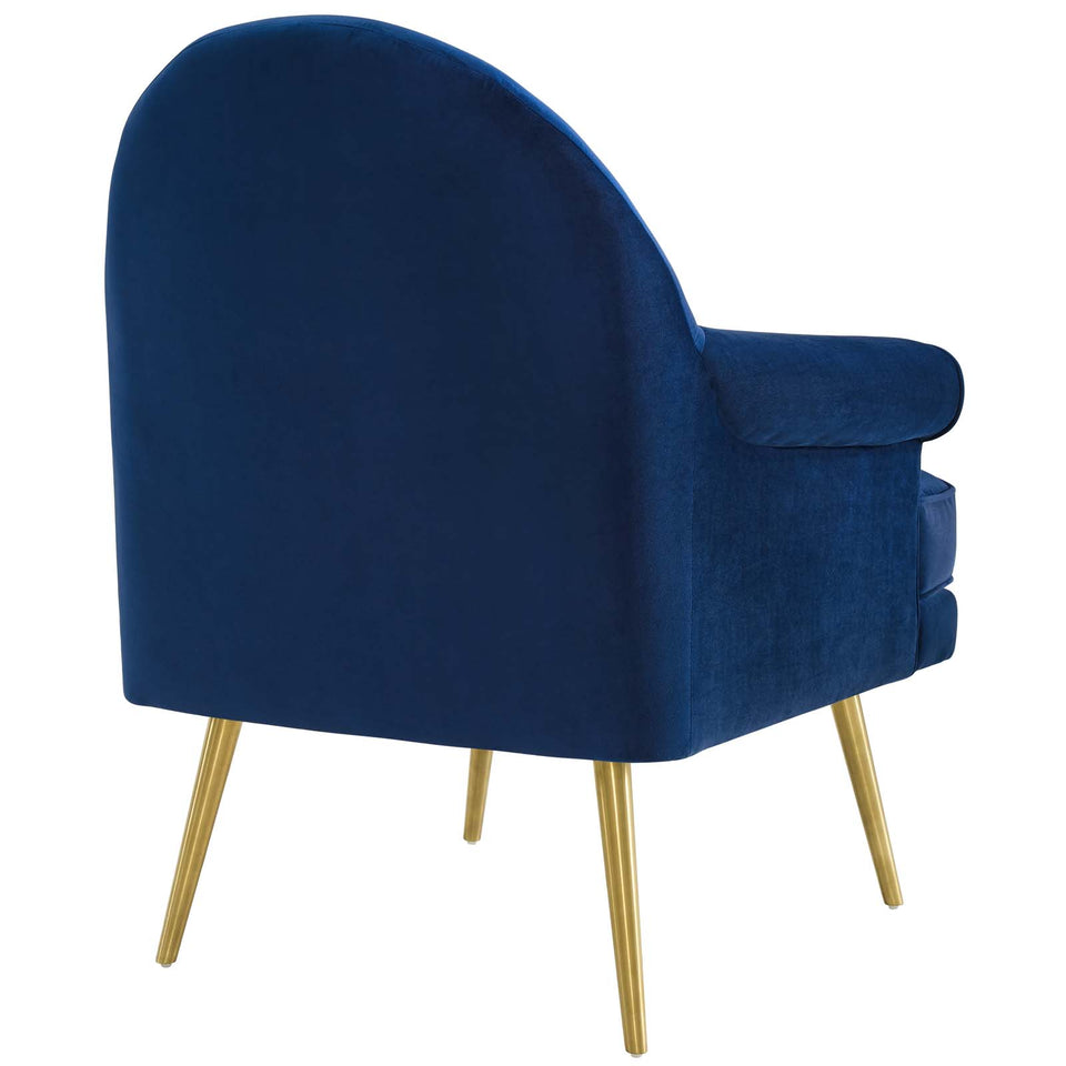 Revive Tufted Button Accent Performance Velvet Armchair.
