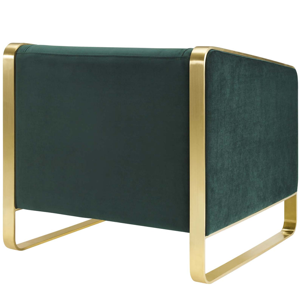 Visualize Accent Club Lounge Performance Velvet Armchair.