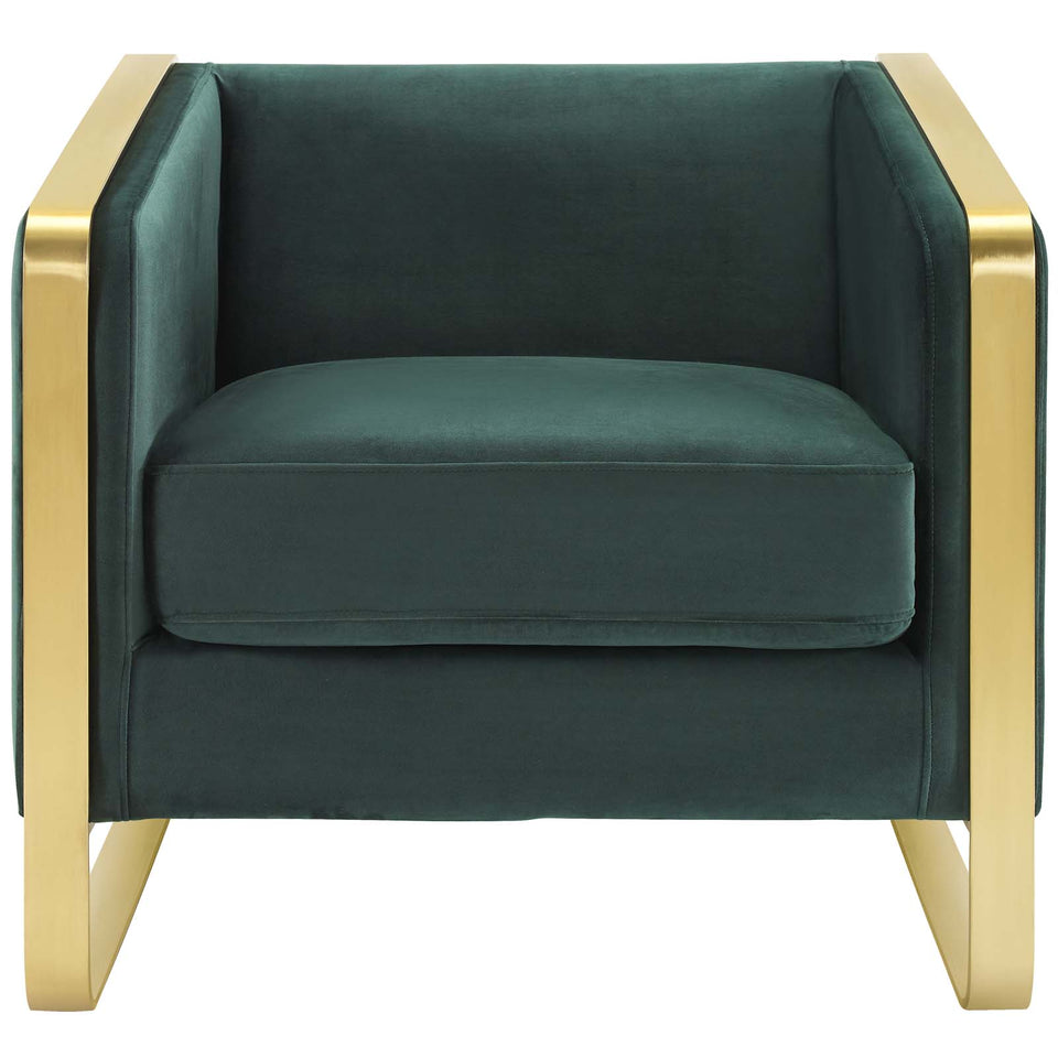 Visualize Accent Club Lounge Performance Velvet Armchair.