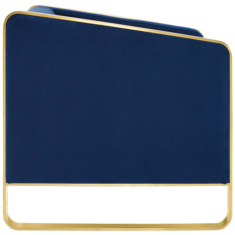 Visualize Accent Club Lounge Performance Velvet Armchair.