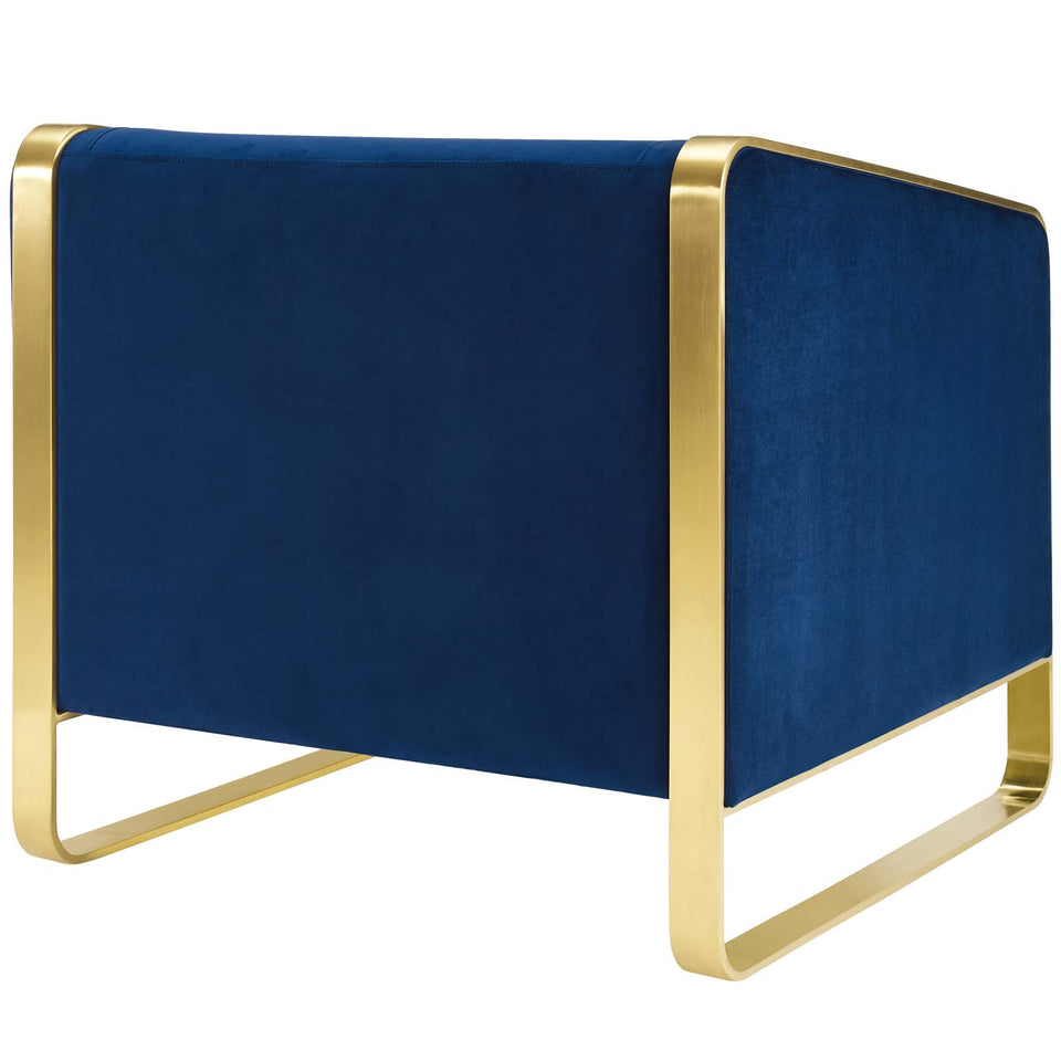 Visualize Accent Club Lounge Performance Velvet Armchair.