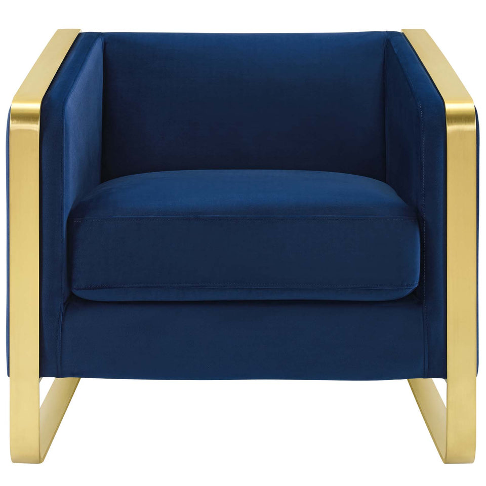 Visualize Accent Club Lounge Performance Velvet Armchair.
