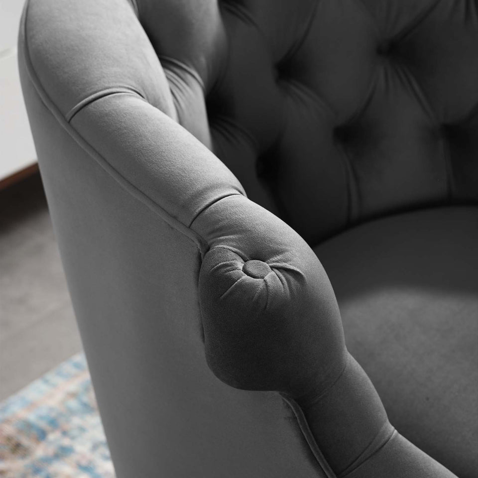Precept Accent Performance Velvet Armchair.