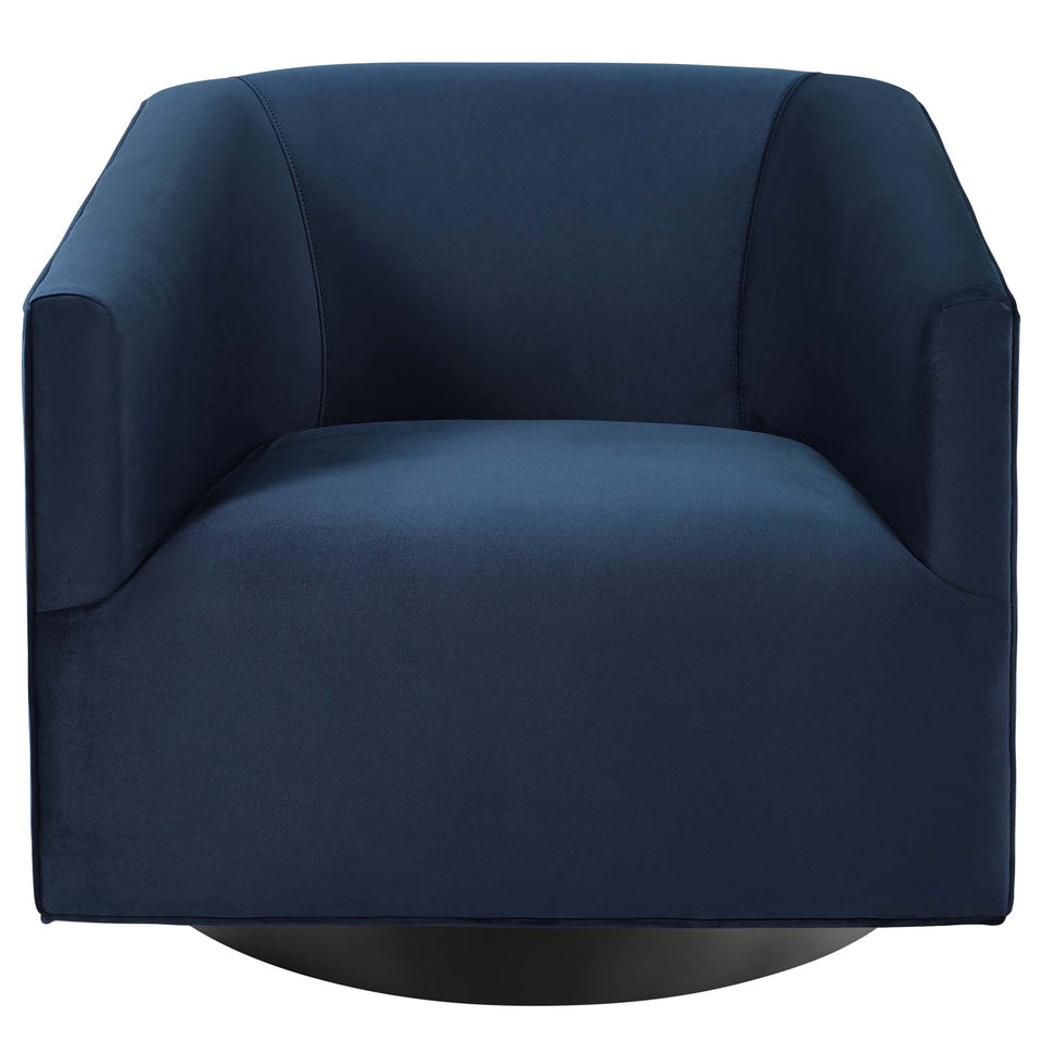 Twist Accent Lounge Performance Velvet Swivel Chair.