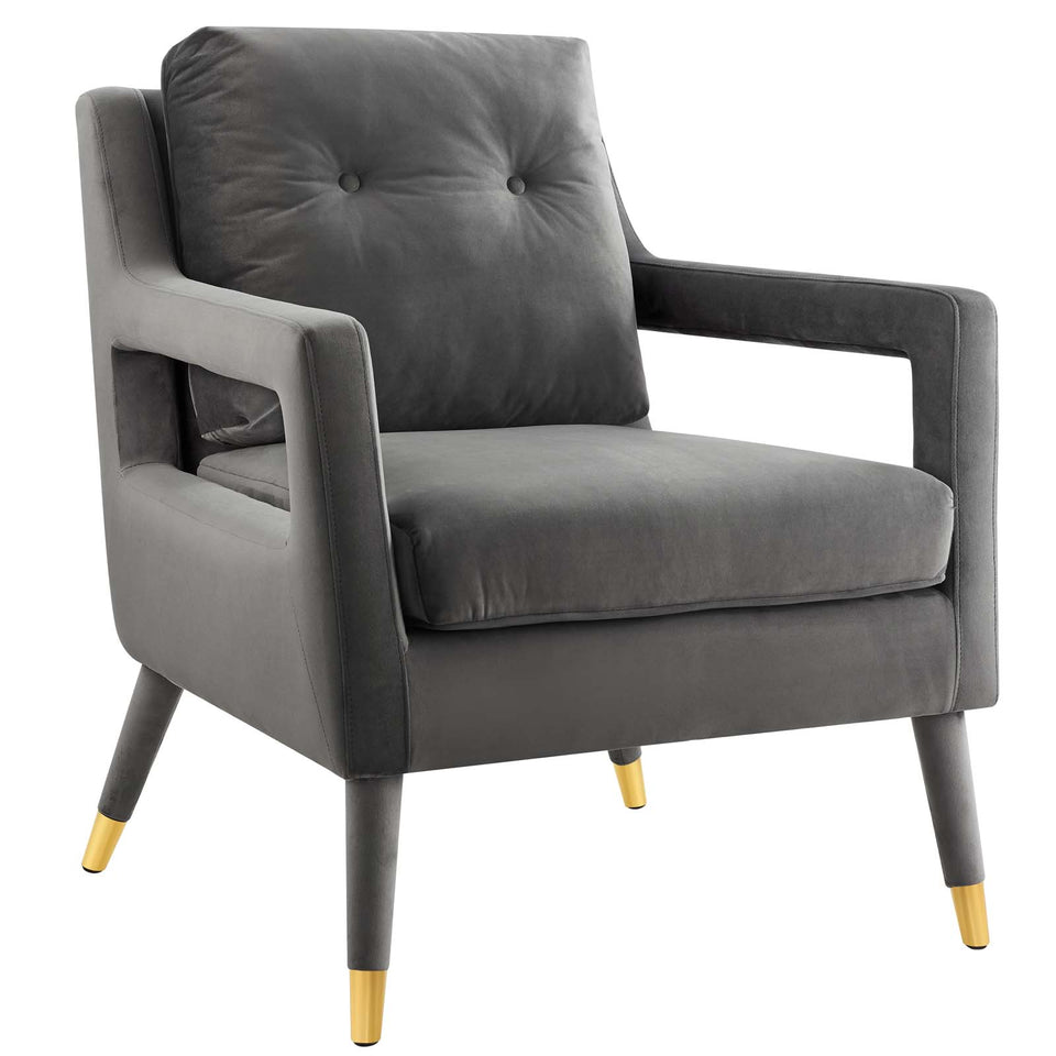 Premise Accent Lounge Performance Velvet Armchair.
