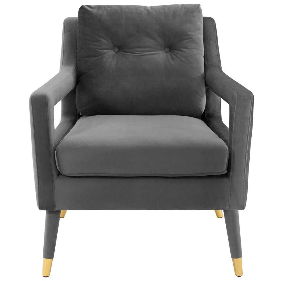 Premise Accent Lounge Performance Velvet Armchair.
