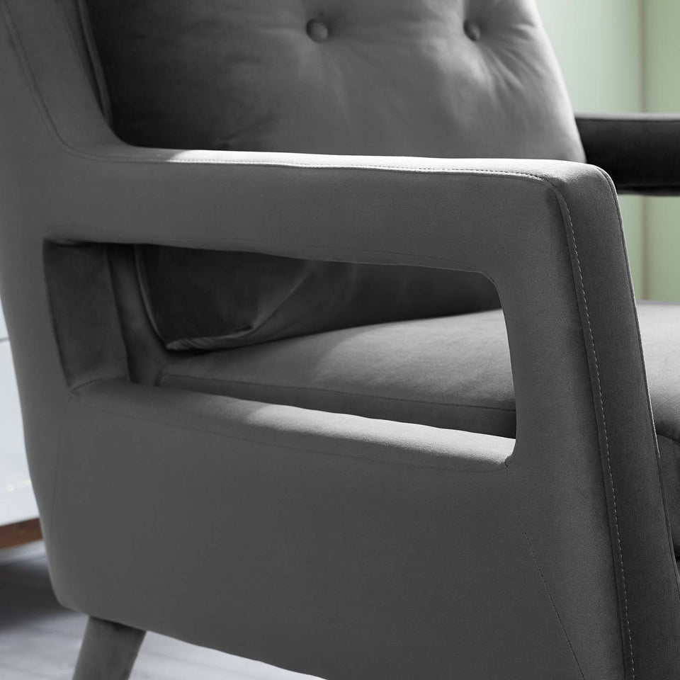 Premise Accent Lounge Performance Velvet Armchair.