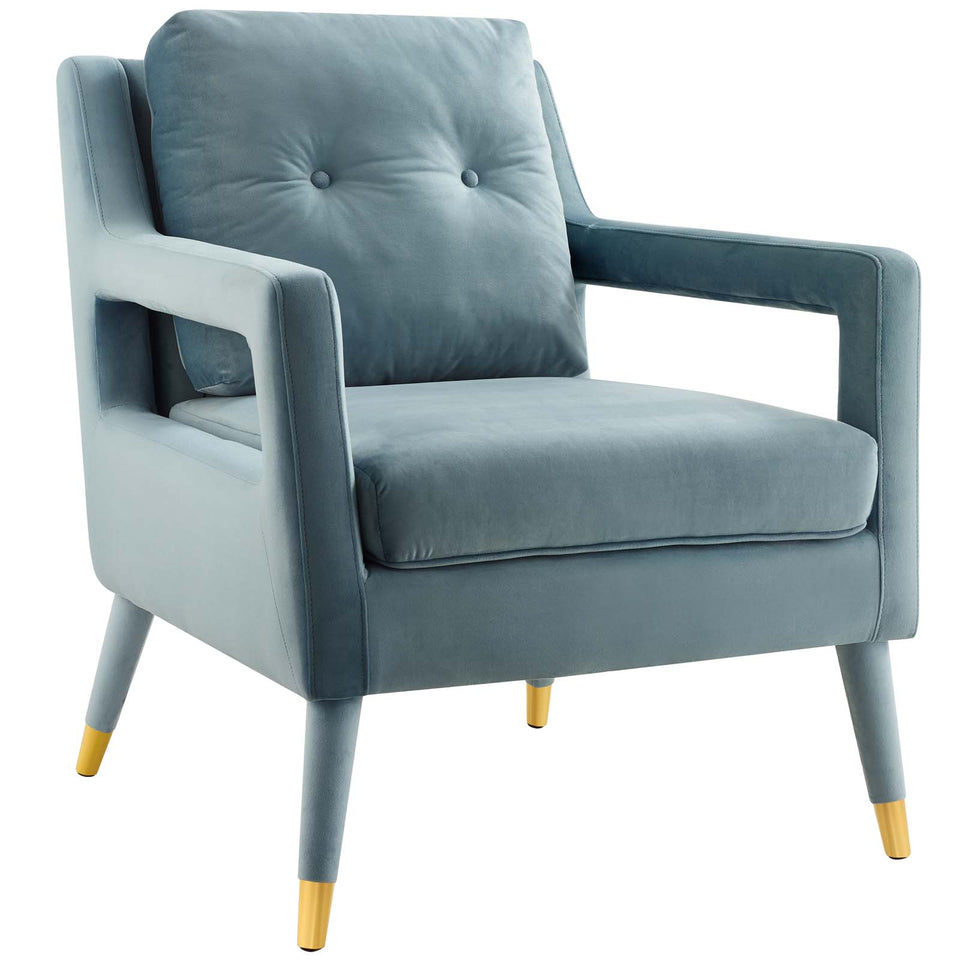 Premise Accent Lounge Performance Velvet Armchair.