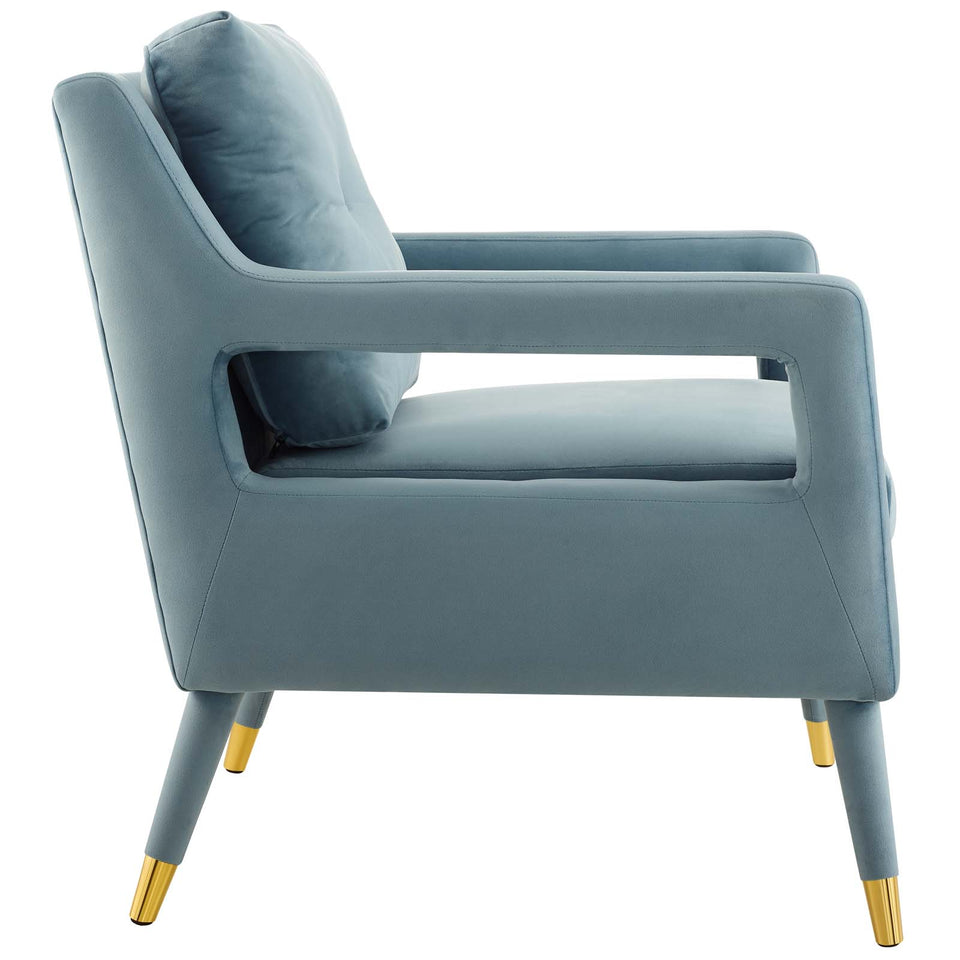 Premise Accent Lounge Performance Velvet Armchair.