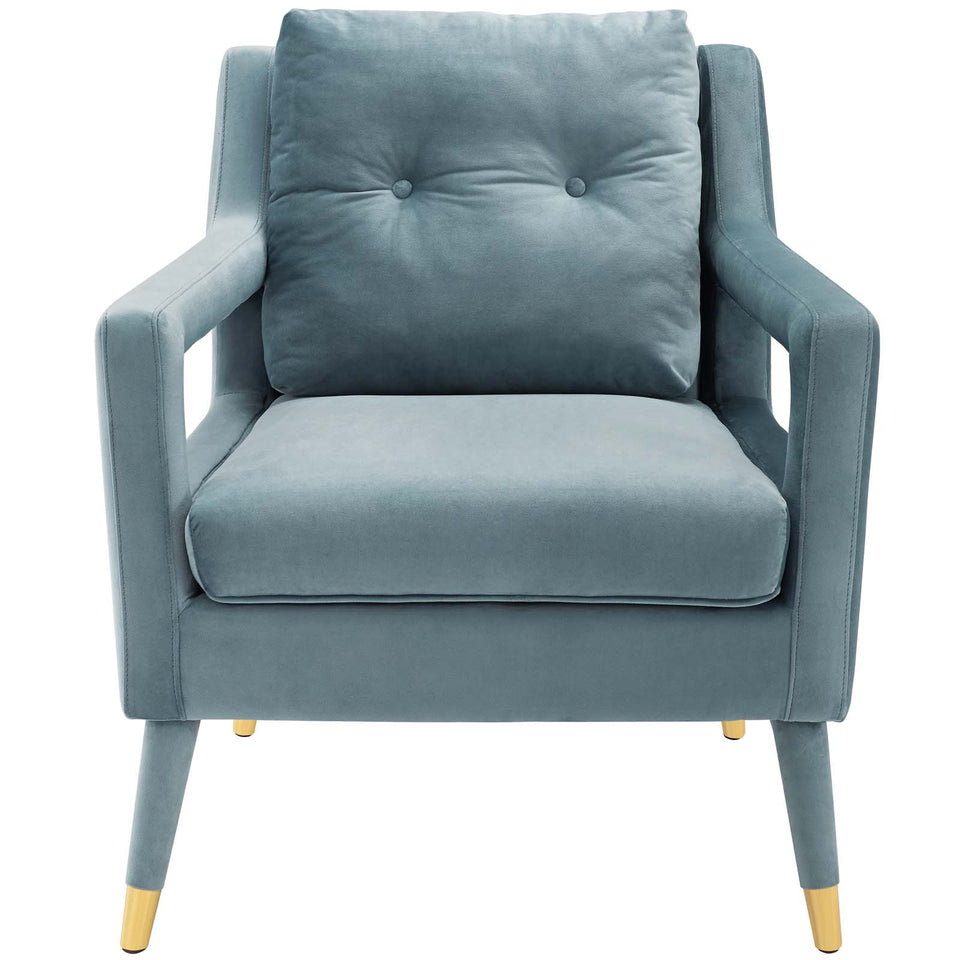 Premise Accent Lounge Performance Velvet Armchair.