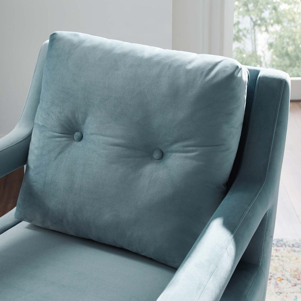 Premise Accent Lounge Performance Velvet Armchair.