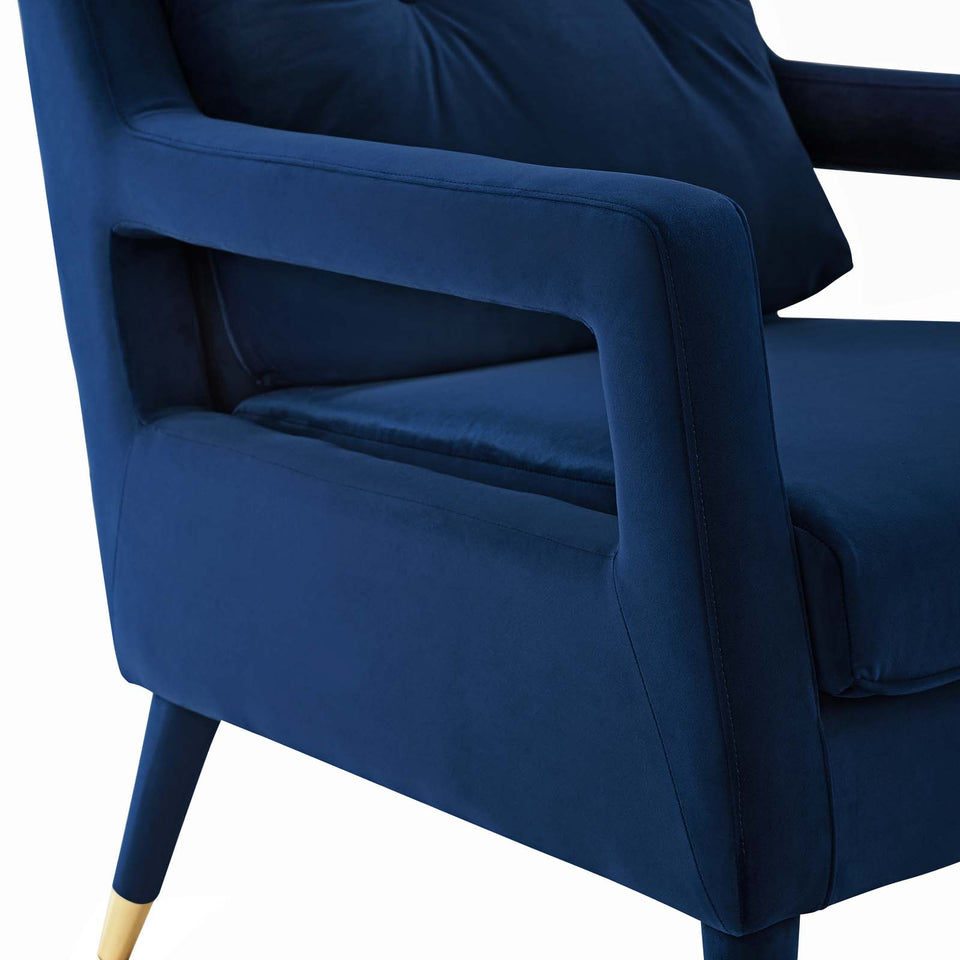 Premise Accent Lounge Performance Velvet Armchair.