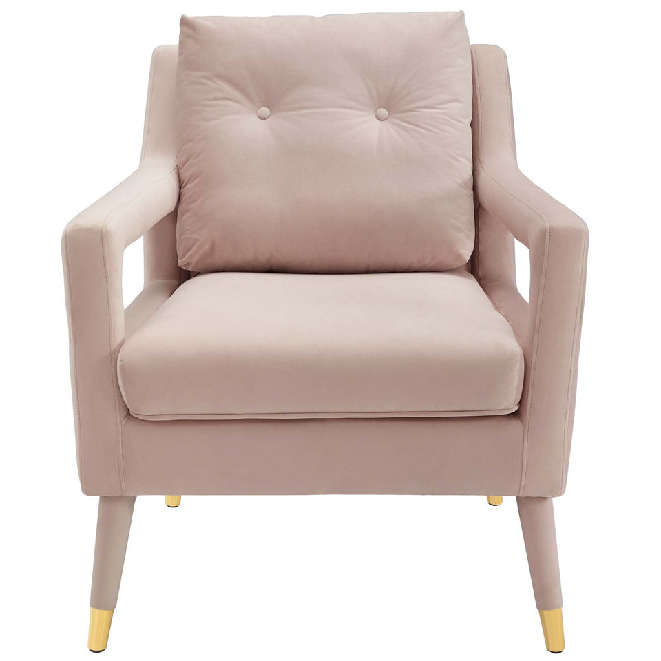 Premise Accent Lounge Performance Velvet Armchair.