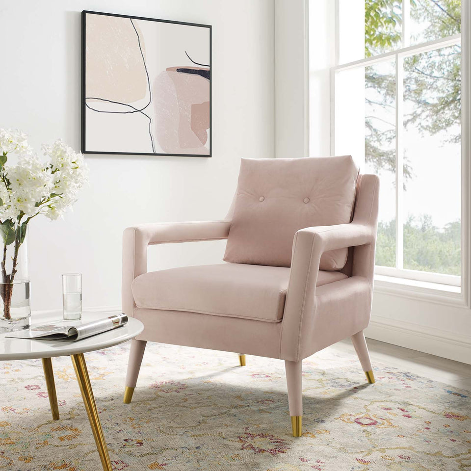 Premise Accent Lounge Performance Velvet Armchair.