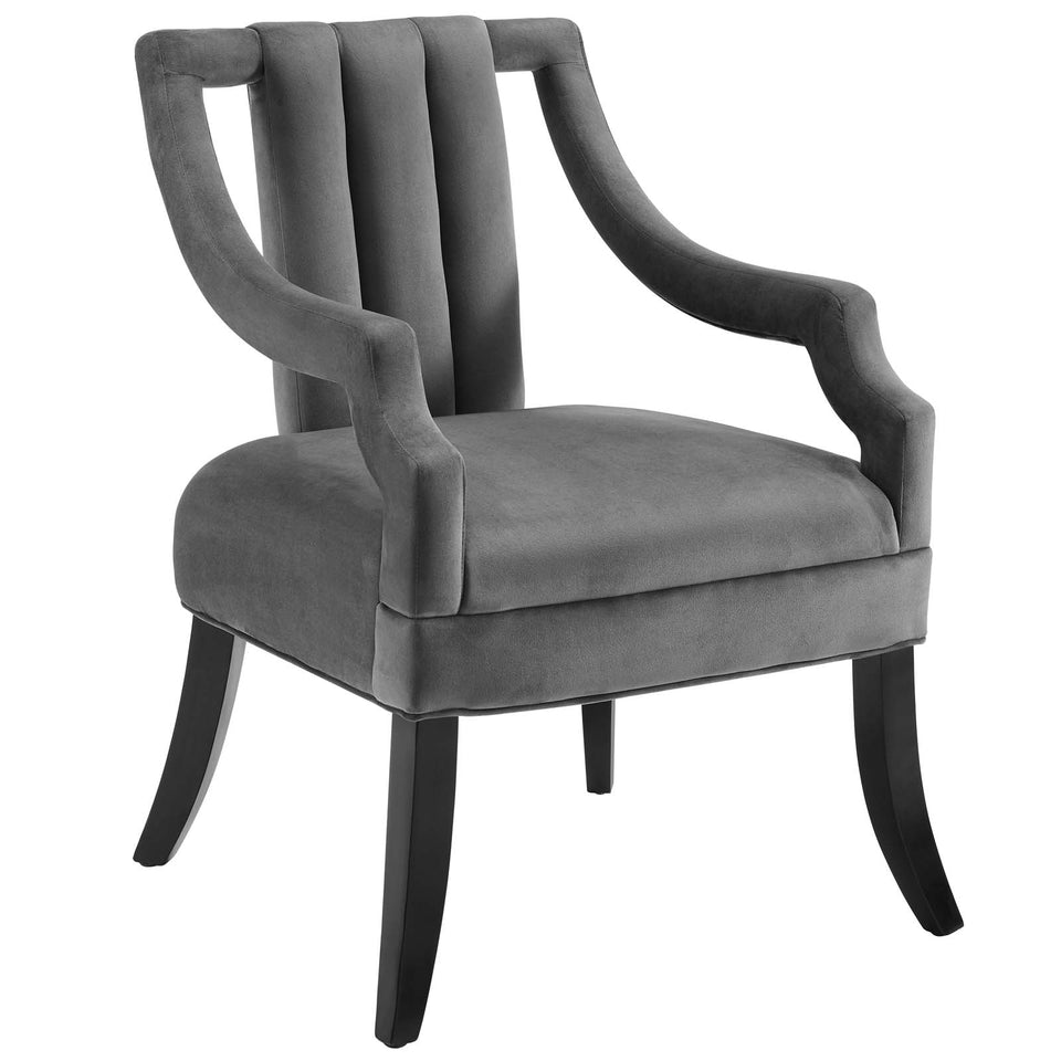 Harken Performance Velvet Accent Chair.