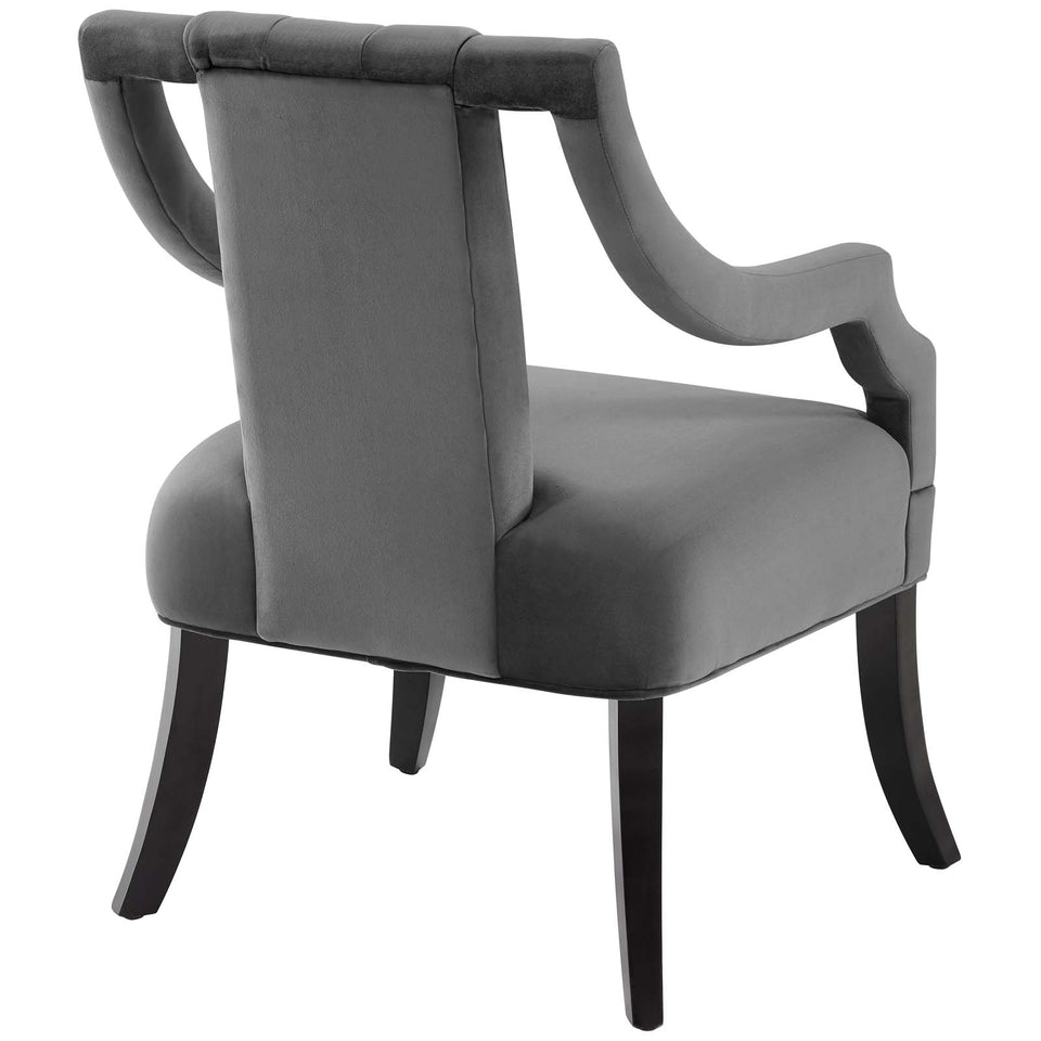Harken Performance Velvet Accent Chair.