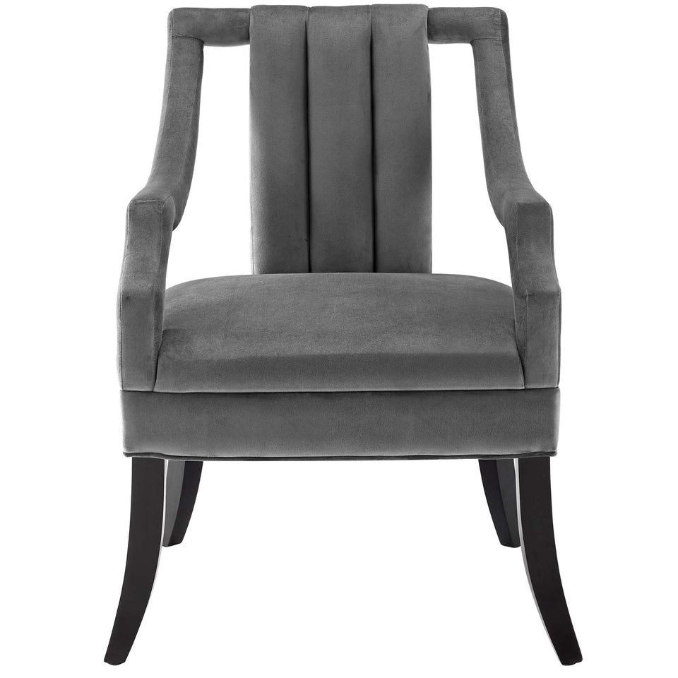 Harken Performance Velvet Accent Chair.
