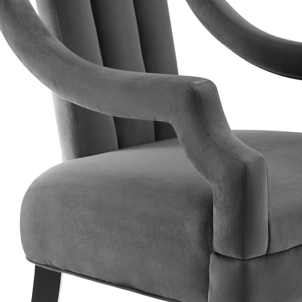 Harken Performance Velvet Accent Chair.